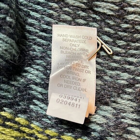 J.JILL Juniper Boho Geometric Aztec Jacquard Knit Draped Front Cardigan Sweater - Picture 7 of 8